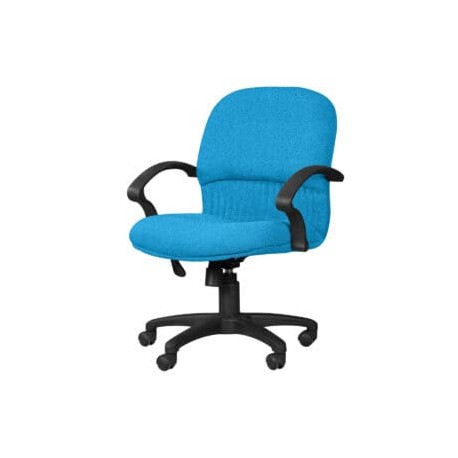 Silla Semi Ejecutiva Etna Tela Adison Color Turqueza