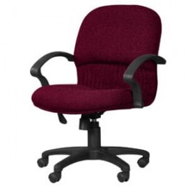 Silla Semi Ejecutiva Etna Tela Mini Color Cereza