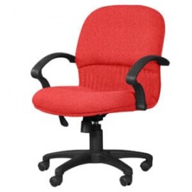 Silla Semi Ejecutiva Etna Tela Stella Color Coral