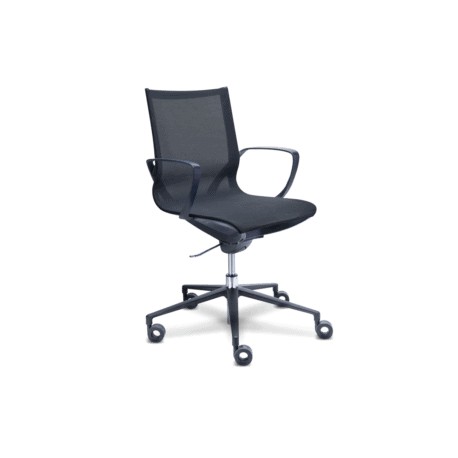 Silla Semi Ejecutiva RAIL Asiento y Respaldo en Mesh Negro