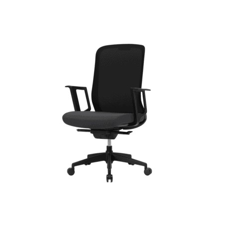 Silla Semi Ejecutiva RE-1601 Asiento en Tela Turquesa y Respaldo en Mesh Negro