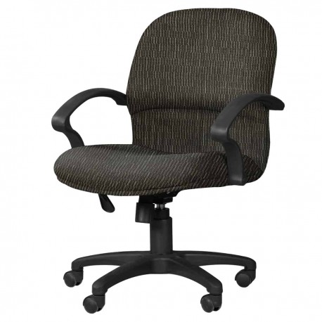 Silla Semi Ejecutiva RE-1961 Asiento en Tela Rojo y Respaldo en Mesh Negro