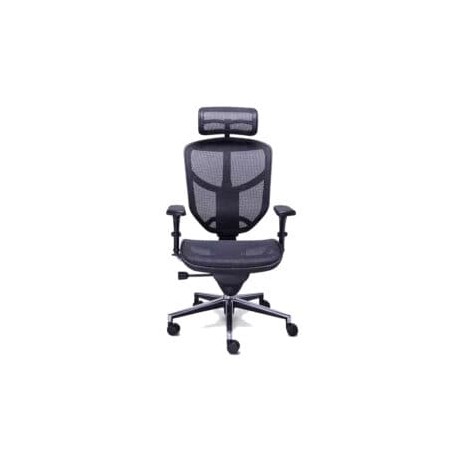 Silla Semi Ejecutiva RM-9001 Asiento, Respaldo y Cabecera en Mesh Negro