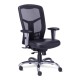 Silla Semi Ejecutiva RP-4601 Asiento en Piel y Respaldo en Mesh Negro, Estructura Cromada