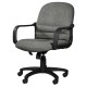 Silla Semi Ejecutiva RP-4601 Asiento en Piel y Respaldo en Mesh Negro, Estructura Cromada