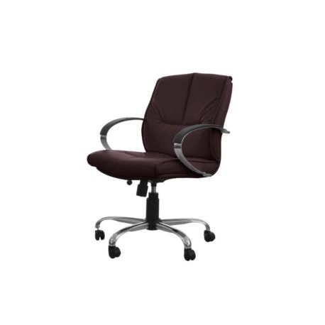Silla Semi-Ejecutiva Kahlo Piel Chocolate