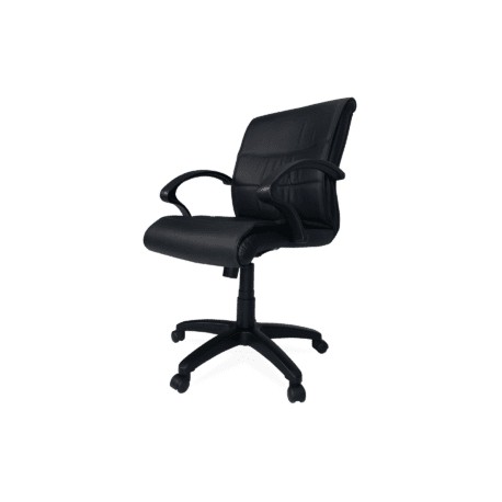 Silla Semi-Ejecutiva con Brazos Orozco Piel Negra