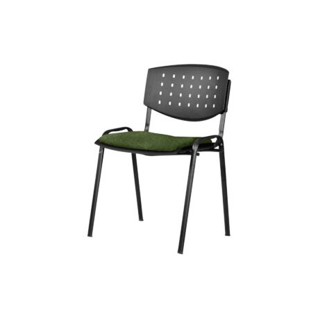 Silla Visita Brecia s/b Tela Adison Color Verde Hoja