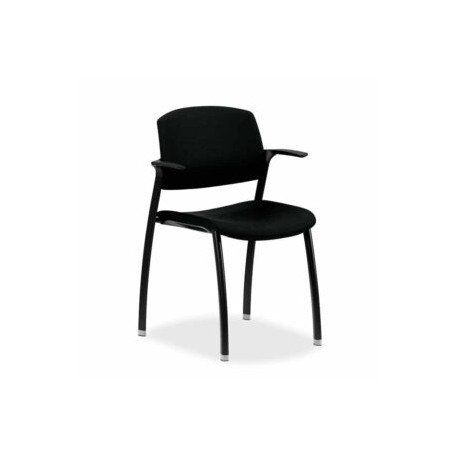 Silla Visita con Brazos FGC2.E. sin ruedas Tela Confetti Negro