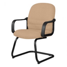 Silla Visita con Brazos Tamayo 4003 Tela Adison Color Camello