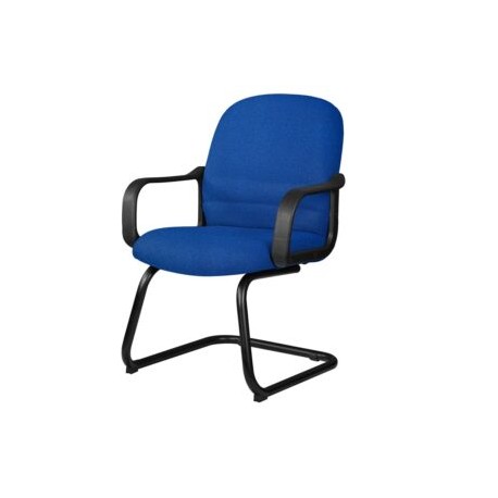 Silla Visita con Brazos Tamayo 4003 Tela Mini Azul Eléctrico