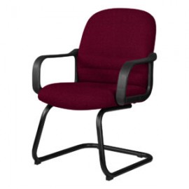 Silla Visita con Brazos Tamayo 4003 Tela Mini Color Cereza