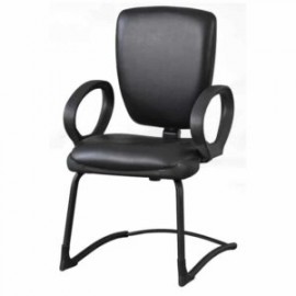 Silla Visita entorno 953 c/b sensapiel negro