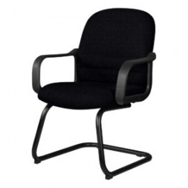 Silla Visita con Brazos Tamayo 4003 Tela Stella Color negro