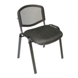 Silla Visita s/b Respaldo Mesh Tela Addison Color Gris
