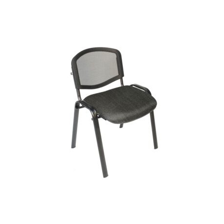 Silla Visita s/b Respaldo Mesh Tela Addison Color Gris