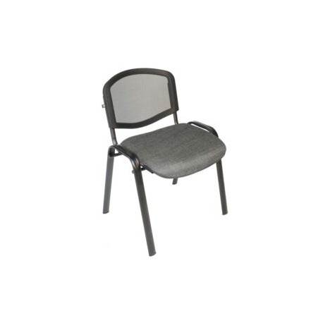 Silla Visita s/b Respaldo Mesh Tela Addison Color Gris ClAro