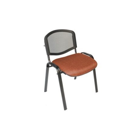 Silla Visita s/b Respaldo Mesh Tela Addison Color Naranja