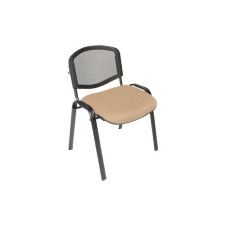 Silla Visita s/b Respaldo Mesh Tela Adison Color Camello