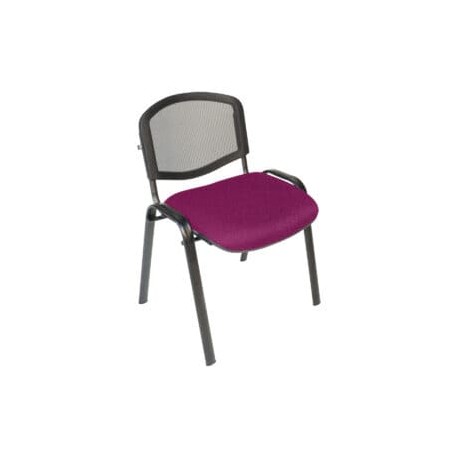 Silla Visita s/b Respaldo Mesh Tela Adison Color Fiusha