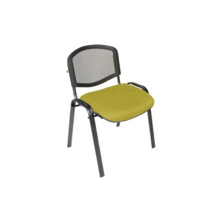 Silla Visita s/b Respaldo Mesh Tela Adison Color Pera