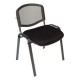 Silla Visita s/b Respaldo Mesh Tela Adison Color Plomo