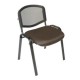 Silla Visita s/b Respaldo Mesh Tela Mini Color Café