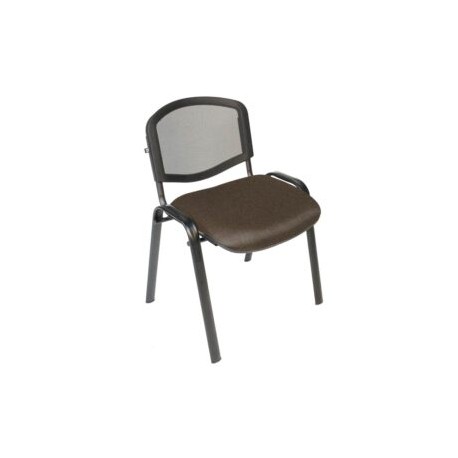 Silla Visita s/b Respaldo Mesh Tela Mini Color Café