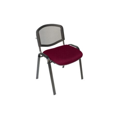 Silla Visita s/b Respaldo Mesh Tela Mini Color Cereza