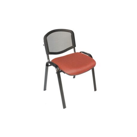 Silla Visita s/b Respaldo Mesh Tela Mini Color Coral