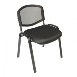 Silla Visita s/b Respaldo Mesh Tela Mini Color Grafito