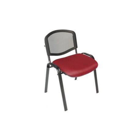 Silla Visita s/b Respaldo Mesh Tela Mini Color Rojo