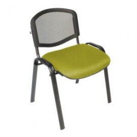 Silla Visita s/b Respaldo Mesh Tela Mini Color Verde Manzano