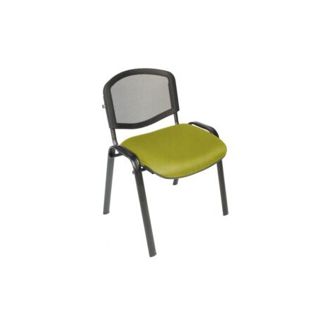 Silla Visita s/b Respaldo Mesh Tela Mini Color Verde Manzano