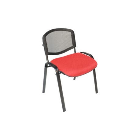 Silla Visita s/b Respaldo Mesh Tela Stella Color Coral