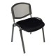 Silla Visita s/b Respaldo Mesh Tela Stella Color negro
