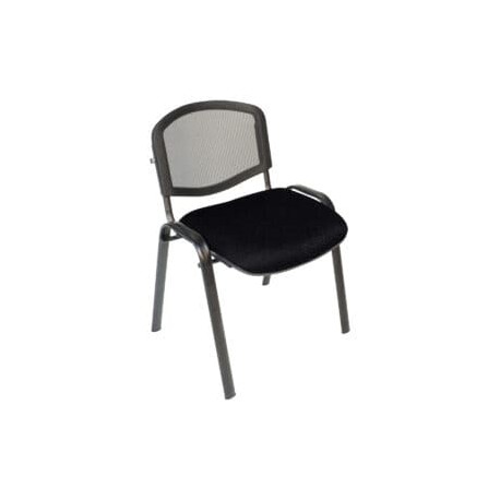 Silla Visita s/b Respaldo Mesh Tela Stella Color negro