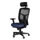 Silla Visita s/b Respaldo Mesh Tela Stella Color negro