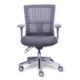 Silla Visita s/b Respaldo Mesh Tela Stella Color Pizarra