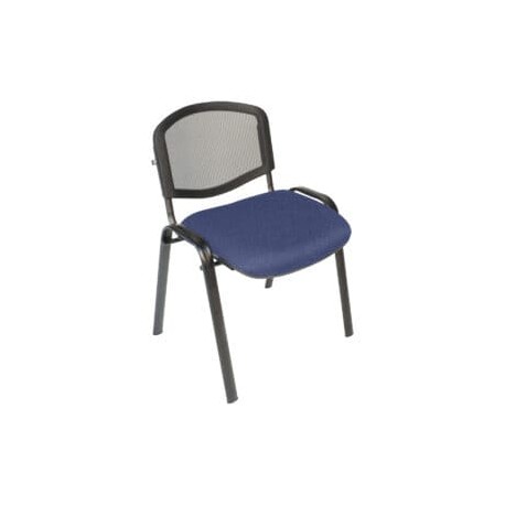 Silla Visita s/b Respaldo Mesh Tela Stella Color Plumbago