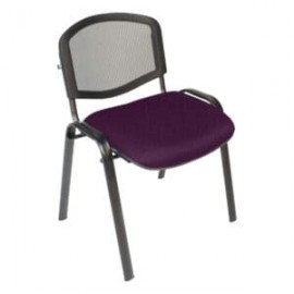 Silla Visita s/b Respaldo Mesh Tela Stella Color Uva