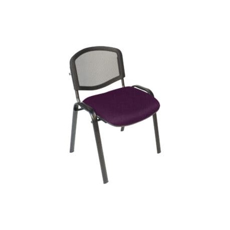 Silla Visita s/b Respaldo Mesh Tela Stella Color Uva