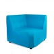 Sillón Modular STELLA Esquinero en L Tapizado en Tela Turquesa