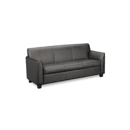 Sofa? Additional de 3 plazas, en piel negra