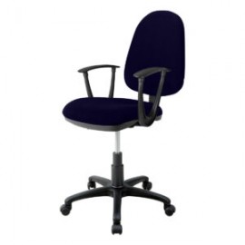 Silla Operativa con Brazos Clasica 1512 Tela Ofik Marino