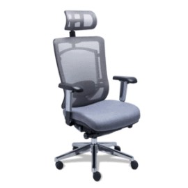 Silla Ejecutiva c/cabecera Dynamic Mesh y Tela Gris