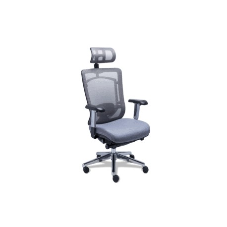 Silla Ejecutiva c/cabecera Dynamic Mesh y Tela Gris