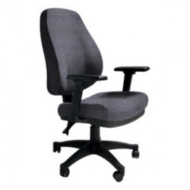 Silla Operativa Poliuretano Inyectado Confort II Tela Addison Color Gris Claro