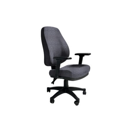 Silla Operativa Poliuretano Inyectado Confort II Tela Addison Color Gris Claro