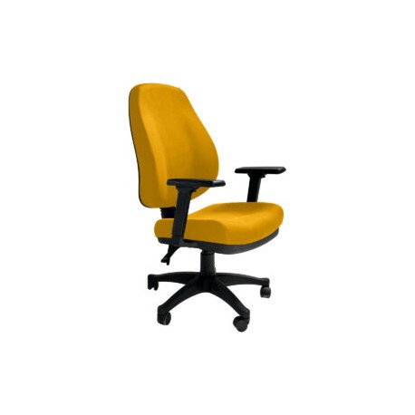 Silla Operativa Poliuretano Inyectado Confort II Tela Mini Color Amarillo